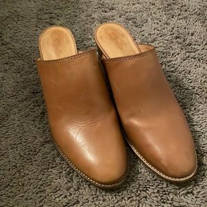 Madewell, Leather Mules, Size 7 1/2, Tan